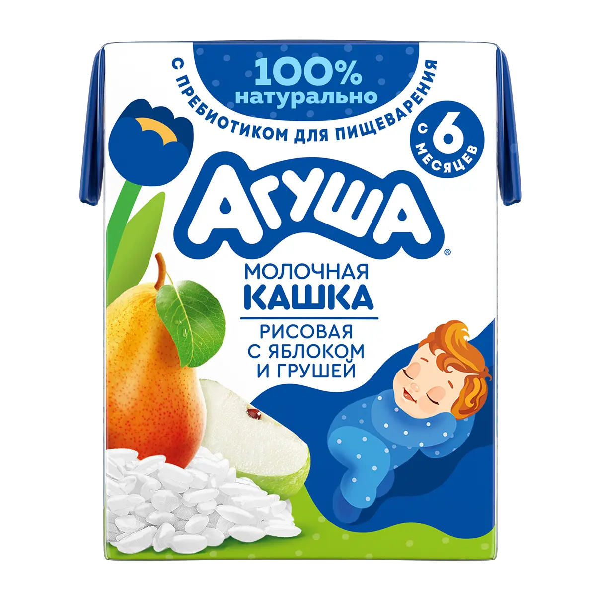 Кашка молочно-рисовая «Засыпай-ка» яблоко-груша